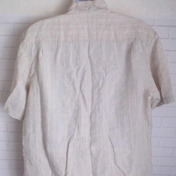 Caribbean Casual Button Down Shirt 100% Linen - Picture 3 of 5